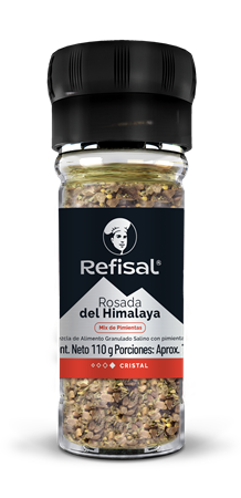 Sal Rosada Himalaya Cristales Mix de Pimientas Salero Molino 110g